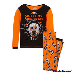 NWT L.O.L. Surprise! Girls' Halloween "Where My Ghouls At" Pajama Set (Size 4)